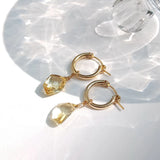 Baikeo - Boucles d'Oreilles Or et Pierres Naturelles