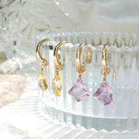 Baikeo - Boucles d'Oreilles Or et Pierres Naturelles