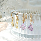 Baikeo - Boucles d'Oreilles Or et Pierres Naturelles