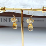 Nolan - Boucles d'Oreilles Or et Citrine