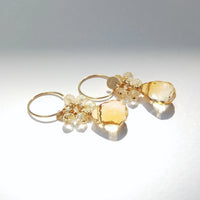 Nolan - Boucles d'Oreilles Or et Citrine