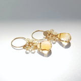Nolan - Boucles d'Oreilles Or et Citrine