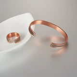 Wui - Bracelet Jonc et Bague Cuivre Magnétiques