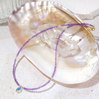 Akatsuki - Collier Or, Améthyste et Cristal
