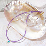 Akatsuki - Collier Or, Améthyste et Cristal