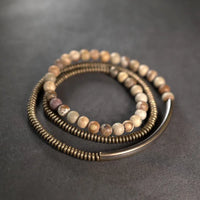 Suna - Armband/Halskette Kupfer und Jaspis