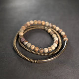 Suna - Bracelet/Collier Cuivre et Jaspe