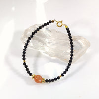 Solaris - Bracelet Pierre de Soleil et Spinelle