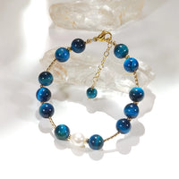 Lanhai - Bracelet Œil de Tigre Bleu