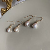 Suddha - Boucles d'Oreilles Or et Perles d'Eau Douce