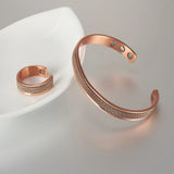Wui - Bracelet Jonc et Bague Cuivre Magnétiques