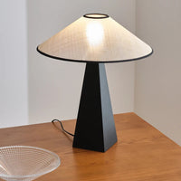 Lampe de Table Vintage en Bois Noir