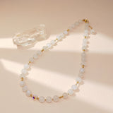 Yue - Collier Or et Pierre de Lune