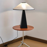 Lampe de Table Vintage en Bois Noir
