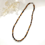 Matho - Collier Acier Inoxydable et Œil de Tigre