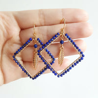 Dalem - Boucles d'Oreilles Or et Lapis Lazuli