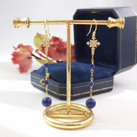 Wengi - Boucles d'Oreilles Or et Lapis Lazuli