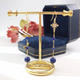 Wengi - Boucles d'Oreilles Or et Lapis Lazuli