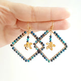 Hipnotis - Boucles d'Oreilles Or et Chrysocole