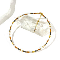 Mizukira - Chaîne de Cheville Citrine, Obsidienne et Œil de Tigre