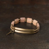 Ishani - Bracelet Cuivre et Quartz Rose