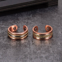 Sui - Bracelet Jonc et Bague Cuivre Magnétiques