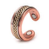 Sui - Bracelet Jonc et Bague Cuivre Magnétiques