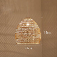 Suspension Cloche Ajourée en Rotin