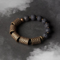 Kenta - 銅と溶岩石のブレスレット