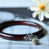 Aroon - Bracelet Jonc Argent et Bois de Santal