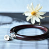 Aroon - Bracelet Jonc Argent et Bois de Santal