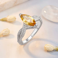 Nahla - Bague Argent et Citrine