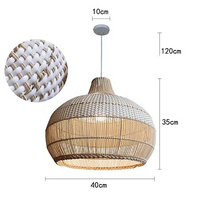 Suspension Design Bicolore en Rotin
