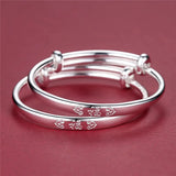 Toshiko - 2 x Bracelets de Cheville Argent