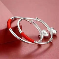 Sachiko - 2 x Bracelets de Cheville Argent