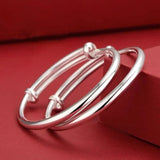Toshiko - 2 x Bracelets de Cheville Argent