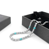 Minato - Bracelet Acier Inoxydable et Turquoise