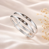 Dhyana - 2 x Bracelets de Cheville Argent