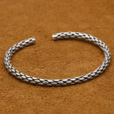 Tatsuo - Bracelet Jonc Homme Argent