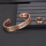 Tong - Bracelet Jonc et Bague Cuivre Magnétiques