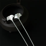 Pique à Cheveux Ginkgo Éternel - Argent