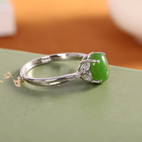 Jed - Bague Argent et Jade