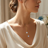 Labradorite Drop - Collier Or et Labradorite