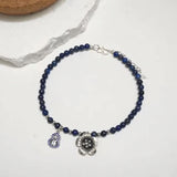 Mika - Chaîne de Cheville Argent et Lapis Lazuli