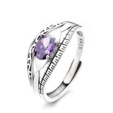 Neelam - Bague Argent, Améthyste et Marcassite