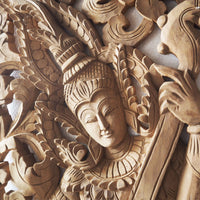 Panneau Mural Anges Gardiens Bouddhistes - 120 cm