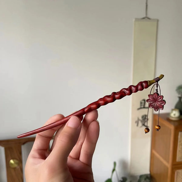 Pique à Cheveux Torsadé - Bois de Rose