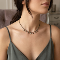 Jinshan - 은과 황철석 목걸이