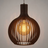 Suspension Ballon en Bois Brun