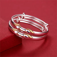 Usachan - 2 x Bracelets de Cheville Argent